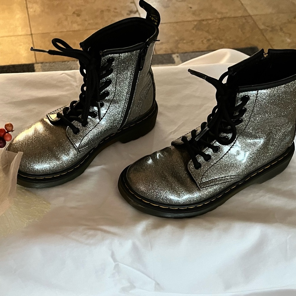 Dr. Martens 1480 Glitter J ankle boots.